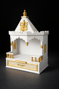 Premium White Wooden Temple Wall Hanging
